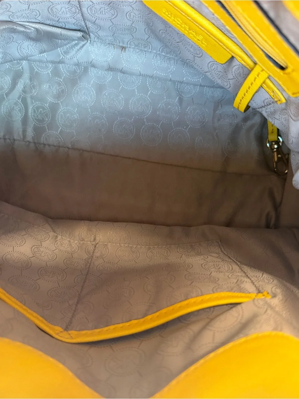 Michael Kors Yellow Pyramid-Stud Tote